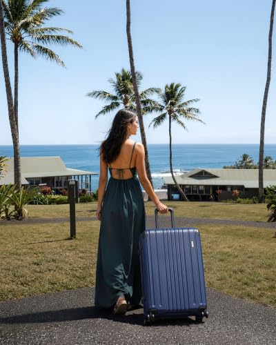 Luggage Lightweight and Durable Hardshell (Navy Blue2.0 / L(28in))