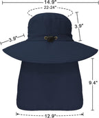 Outdoor Sun Hats with Stowable Neck Flap - Image 5