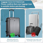 24 Inch Half Clear PVC Luggage Cover TSA Waterproof Protector