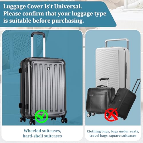 24 Inch Half Clear PVC Luggage Cover TSA Waterproof Protector