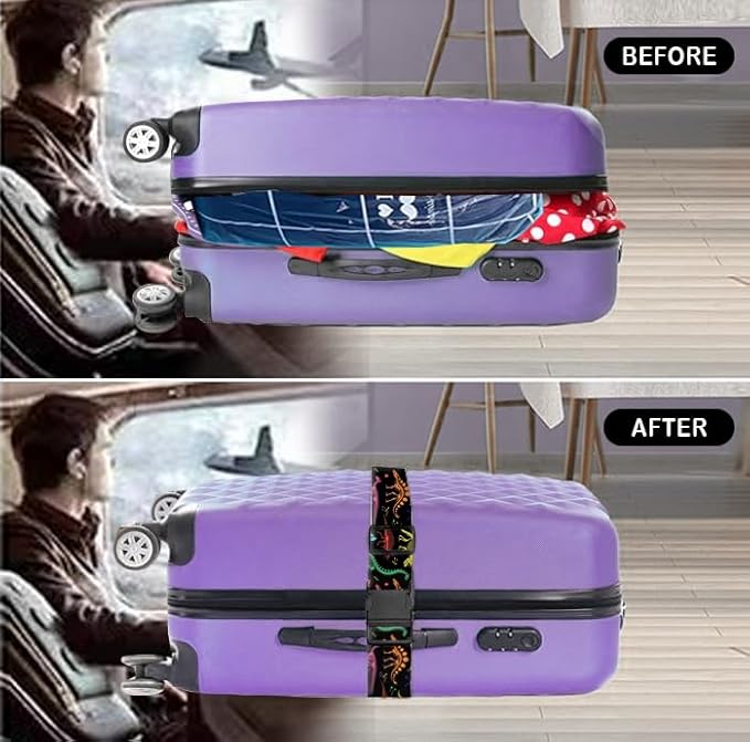 Luggage Straps for Suitcases Travel Belt Accessories, Cute Suitcase Strap - Image 3