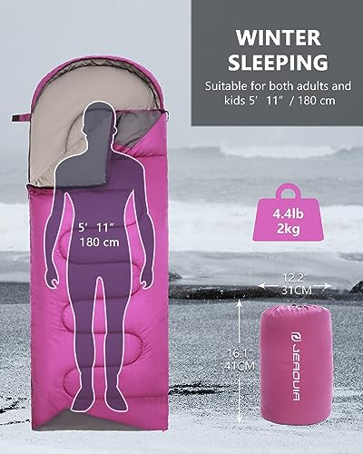 Sleeping Bags for Adults Cold Weather (4.4lb Purple)