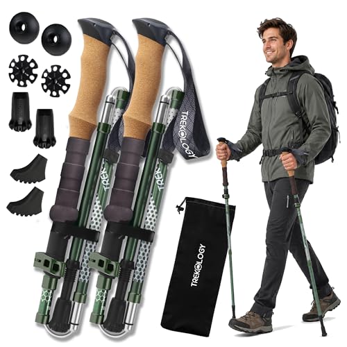 Trek Z Hiking Trekking Poles (Cork Green / 115–135 cm (for Height: 5’5” to 6’5”))