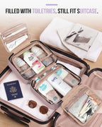 Travel Toiletry Bag for women (Extra-Large / Peach Pink)