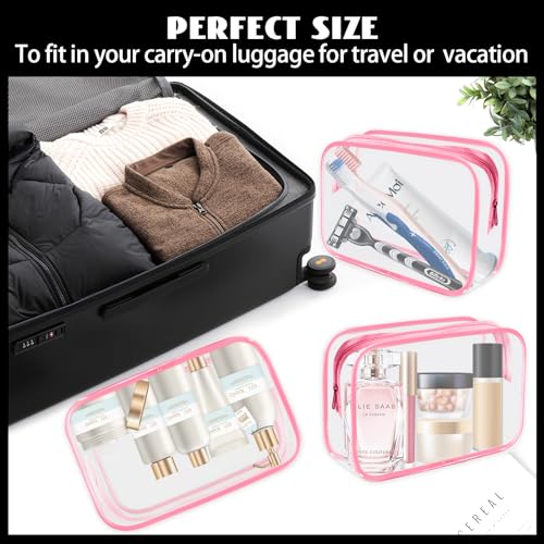 16 Piece Makeup Bags (16pcs Pink M)