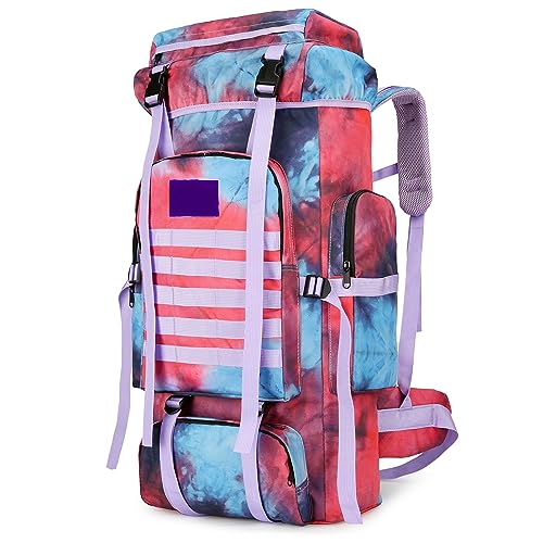 70L Camping Hiking Backpack for Men Women Large Military Tactical Backpack Molle Rucksack Backpack for Outdoor (Nebula Camo)