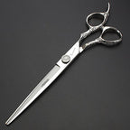 6/7-Inch Professional Hair Scissors Haircut Rose Pattern Hair Scissors Styling Tools Japanese Stainless Steel Scissor Set (7-in cutting scissors) (7-inch Cutting Scissors)