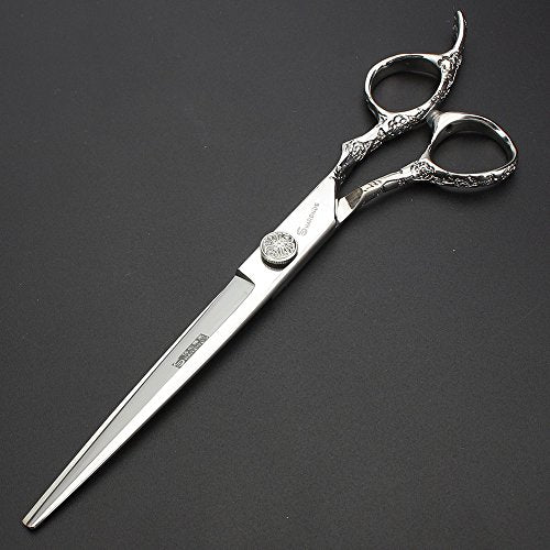 6/7-Inch Professional Hair Scissors Haircut Rose Pattern Hair Scissors Styling Tools Japanese Stainless Steel Scissor Set (7-in cutting scissors) (7-inch Cutting Scissors)