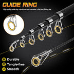 Fishing Pole Fishing Rod and Reel Combo (Single fishing pole(No Reel and Lures) / 6 ft)