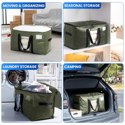 4 Pack Green Extra Large Moving Bags (Green / 4 Large)