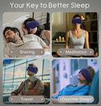 Sleep Mask with Headphones Bluetooth 5.4 (Blue)