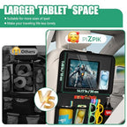Car Backseat Organizer with Tray (Black / 2pack)