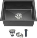 22 x 18 Inch Undermount Kitchen Sink, 18 Gauge Stainless Steel Handmade Single by DROPINKITCHENSINK