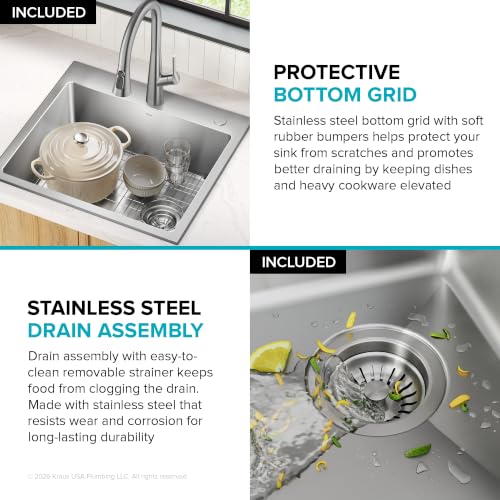 Fairlane 24 in Drop In Single Bowl Stainless Steel Kitchen Sink (24 Inch / Single Bowl — Drop In)