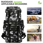 70L Camping Hiking Backpack Tactical Backpack Military Molle Rucksack Backpack for Outdoor (Black Lighting)
