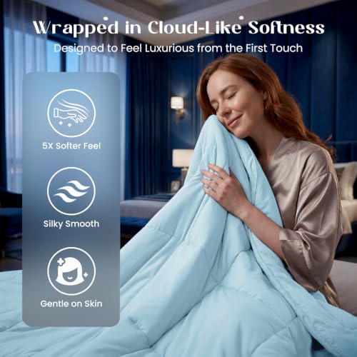 Temperature Regulating Comforter (Ice Blue / Ultimate Twin XL (68"x90"))