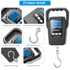 Digital Fish Scale Hanging Scale Fishing Scale (Black)