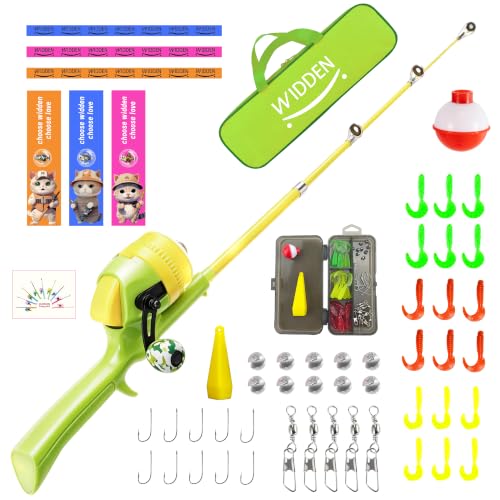 Kids Fishing Pole (Grass Green & Sunny Lemon)
