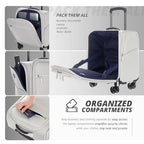 Underseat Carry On Luggage with Wheels (Cloud Gray / 14.5-Inch Plus Underseat)