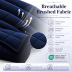 Weighted Blanket for Adults 25lbs （Queen Size (03-navy Blue / 60" x 80" | 25lbs)