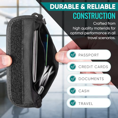 Ultra Slim Comfort Neck Wallet & Passport Holder (Black (Neck Wallet))
