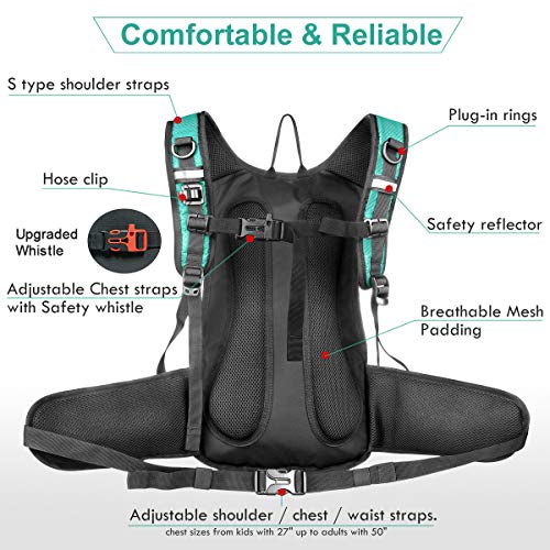 Insulated Hydration Backpack Pack with 3L BPA Free Bladder (Emerald)