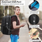 17 Inch Laptop Backpack for Travel with Backpack Rain Cover College Backpack for Men Laptop Bag with USB Charging Port (Dark Grey With Rain Cover / 17 Inch)