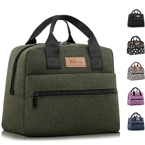 Insulated Lunch Bag for Women Men (Green)