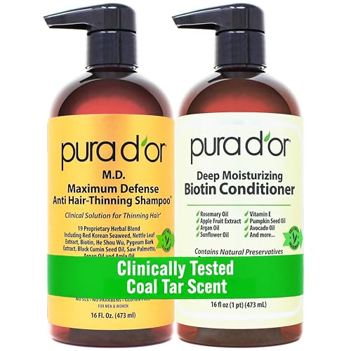 MD Maximum Defense Biotin Shampoo & Conditioner Set (16 Fl Oz (Pack of 2))