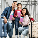 Passport Holder for Travel (Violet Purple)