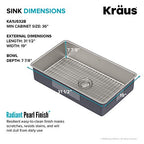 Dex 32 inch Undermount 16 Gauge Stainless Steel Single Bowl Kitchen Sink (32 Inch / Single Bowl)