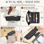 Hair Tools Travel Bag and Heat Resistant Mat 17" (Black)