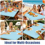 2 Pack Rectangle Spandex Fitted Table Cloth (Baby Blue / 60" x 30" (Rectangular))