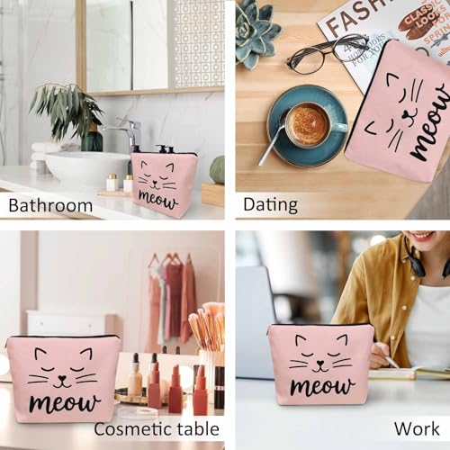 Cat Cute Cosmetic Bags For Women (9 x 7.1 inch / Cat Cute)