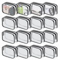 16 Pieces Clear Cosmetic Bags PVC Clear Makeup Bags TSA Approved Toiletry Bag with Zipper Waterproof Vinyl Plastic Organizer Storage Transparent Pouch for Women and Men (16pcs Black S)