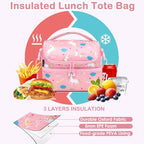 Kids Double Decker Cooler Insulated Lunch Bag Large Tote for Boys (Unicorn)