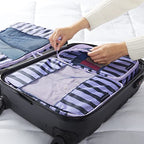 Travel Wise Packing Cubes for Travel (Navy Stripes)