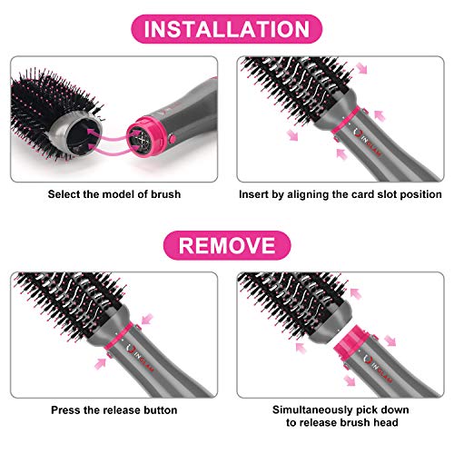 Hair Dryer Brush Set (Silver)