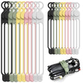 20Pcs Silicone Cable Ties (20pcs-multicolor a / 4.2 Inch+7.1 Inch)