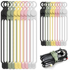 20Pcs Silicone Cable Ties (20pcs-multicolor a / 4.2 Inch+7.1 Inch)