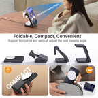 5-in-1 Portable Charger, Foldable Charging Station Fast Charging, Magsafe Charger Pack Magnetic, Travel Wireless Charging Station for iPhone 17/16/15/14/13/12,iWatch, Air pods, PureBlack (PureBlack)