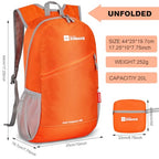 Lightweight Packable Backpack 20L (20 L / Orange)