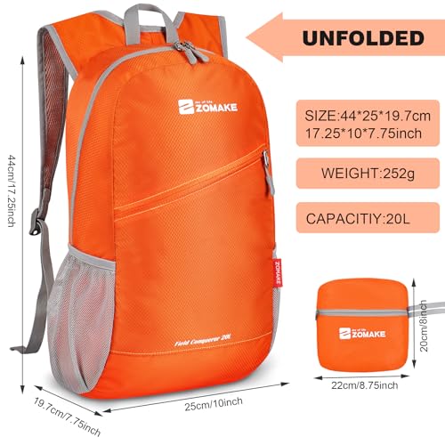 Lightweight Packable Backpack 20L (20 L / Orange)