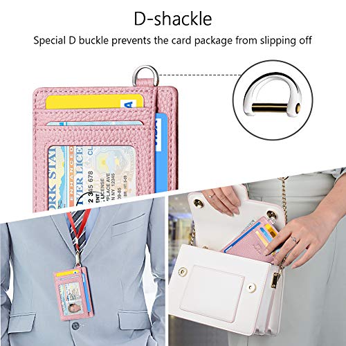 Slim Minimalist Wallet RFID Credit Card Holder for Men (small / Litchi Pink)