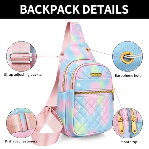 Small Sling Bag For Women Men Casual Crossbody Sling Backpack (8002s-bgreen)