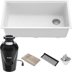 KRAUS Bellucci Workstation 32 in. Undermount Granite Composite Single Bowl by KRAUS