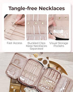 Jewelry Organizer Bag Travel Jewelry Storage Cases for Necklace (Medium / Black)