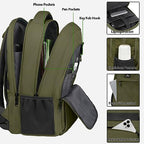 Green 15.6 Inch Travel Laptop Backpack (15.6 Inch / Dark Green)