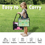 2PCS Kids Travel Tray (Light Pink/Green-2PCS)