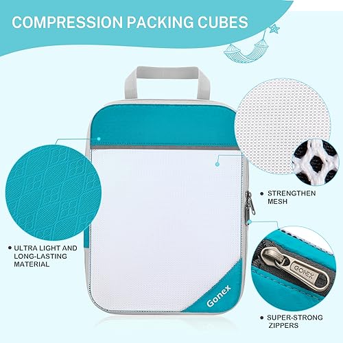 Compression Packing Cubes (Set of 5 / 5-Blue)